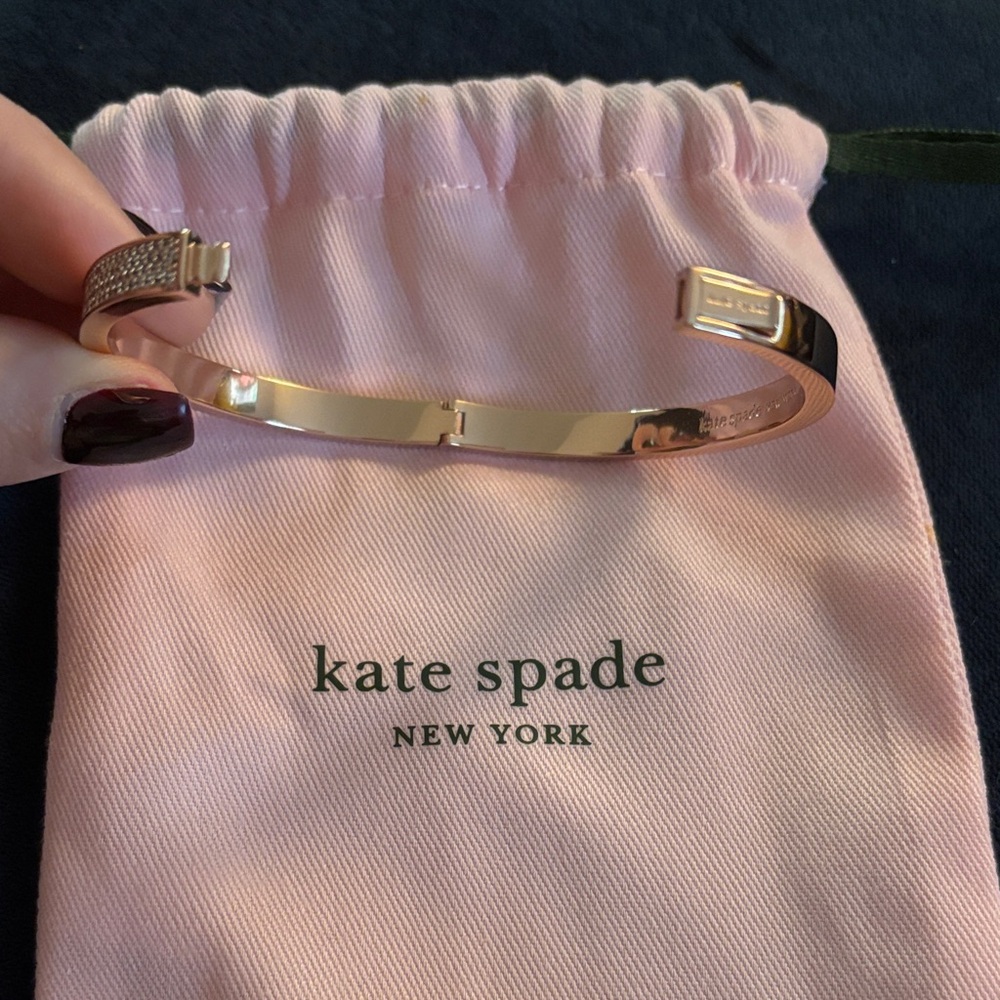 Kate Spade Rose Gold Bracelet with Lock Charm - Picture 3 of 5